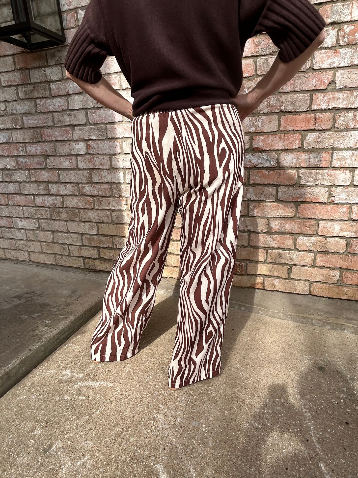 Zebra Espresso Pant