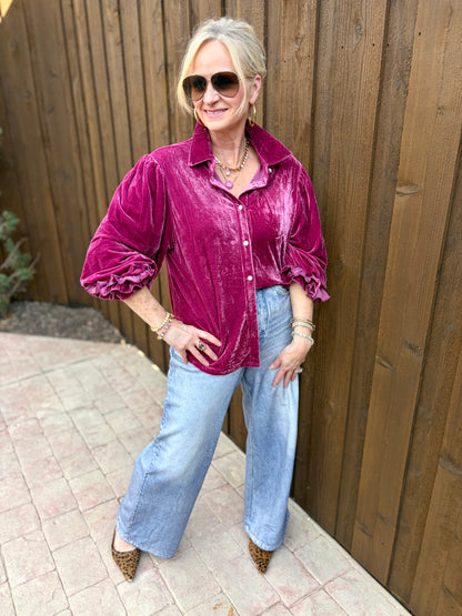 Romantic in Raspberry Blouse
