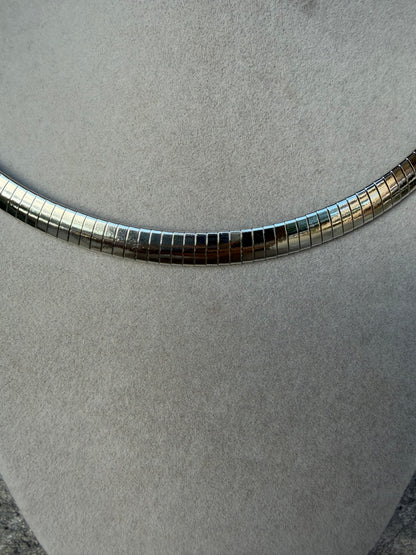Glamour Silver Choker Necklace