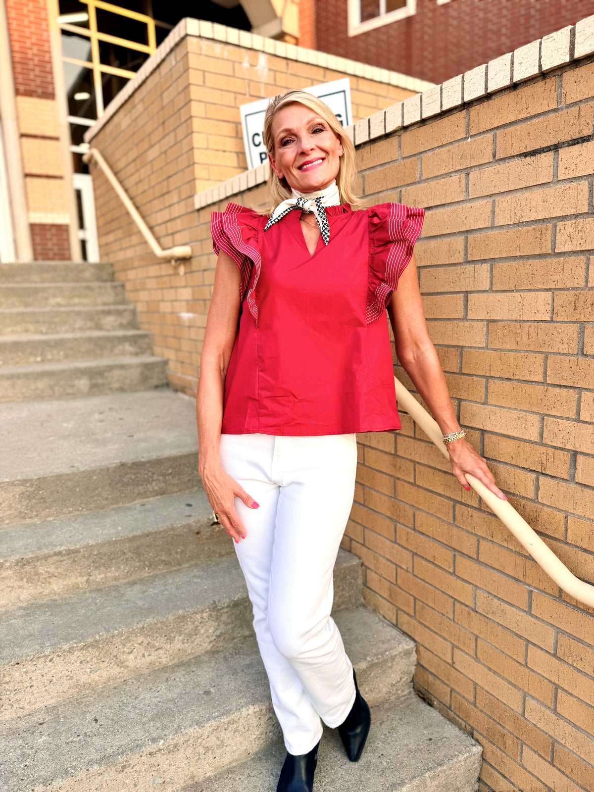 Garnet Ruffle Top