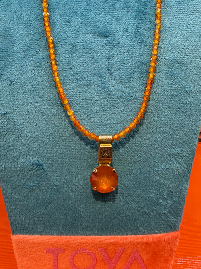 Tova- Vira Necklace-Summer Blush Linen