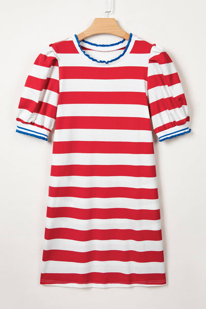 Summer in July -Red and White Stripe Dress