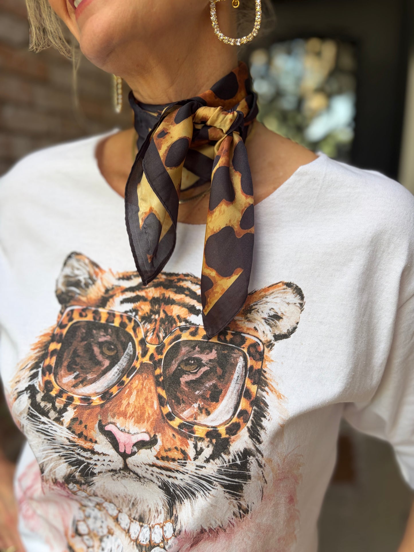 Lovely In Leopard Scarf
