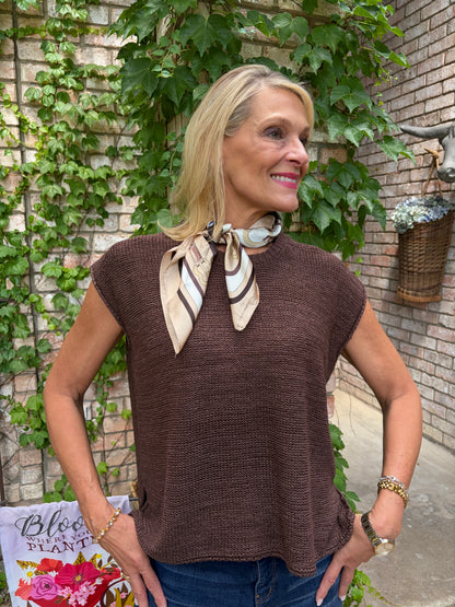 Carli Chocolate Oversized Summer Knit
