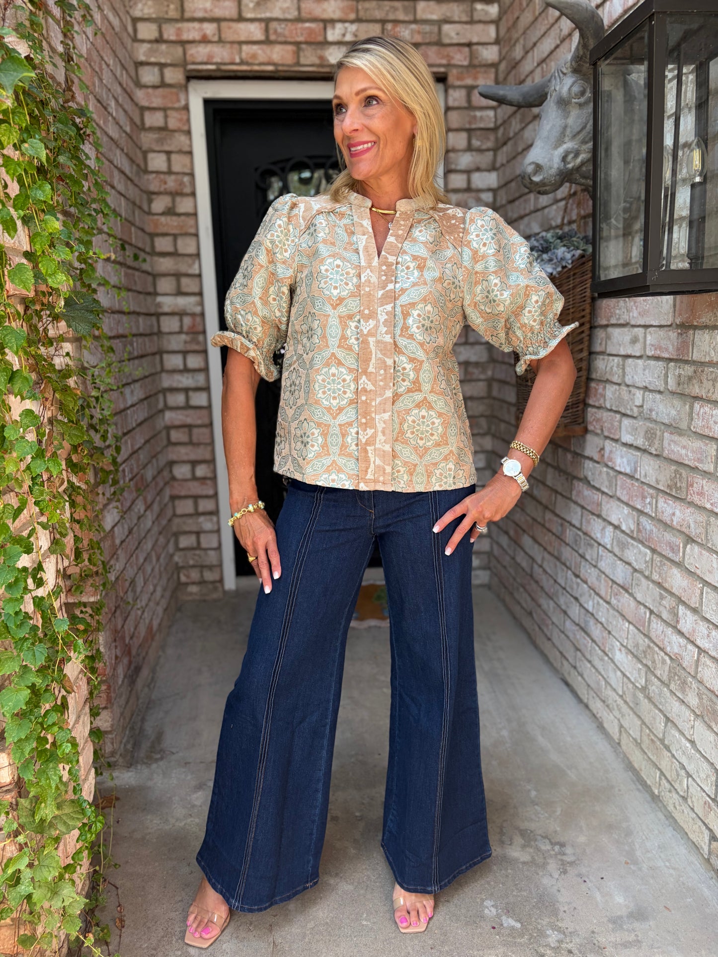 The Eloise Champagne Blouse