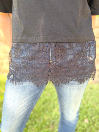The Little Black Lace Tee