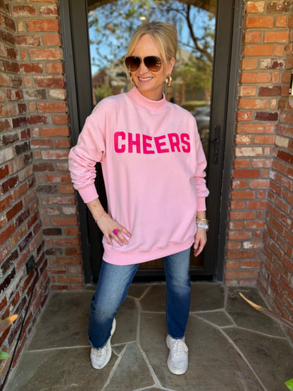 Pink Merry & Cheers Reversible Sweatshirt