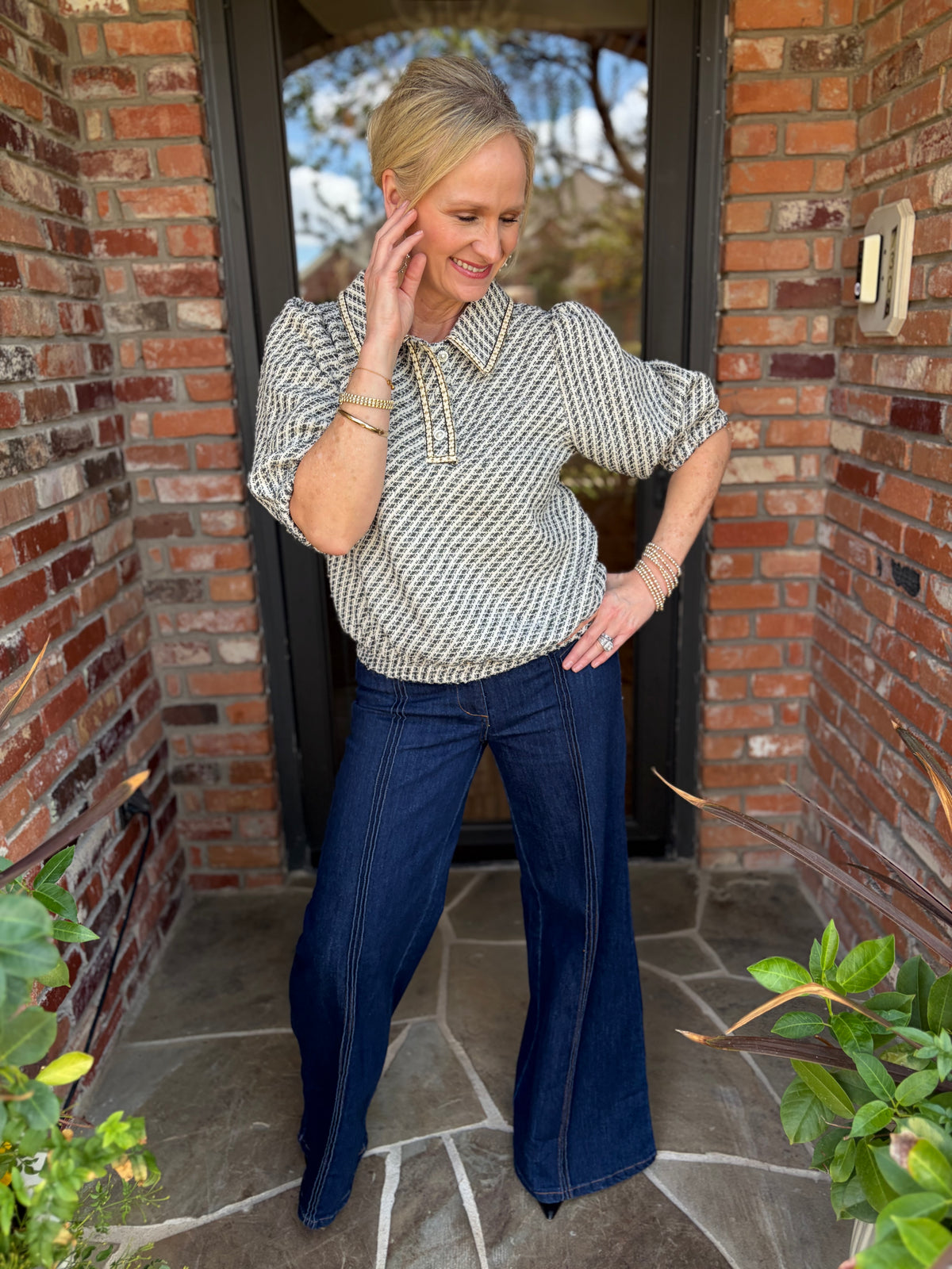 Georgina Grey Tweed Top