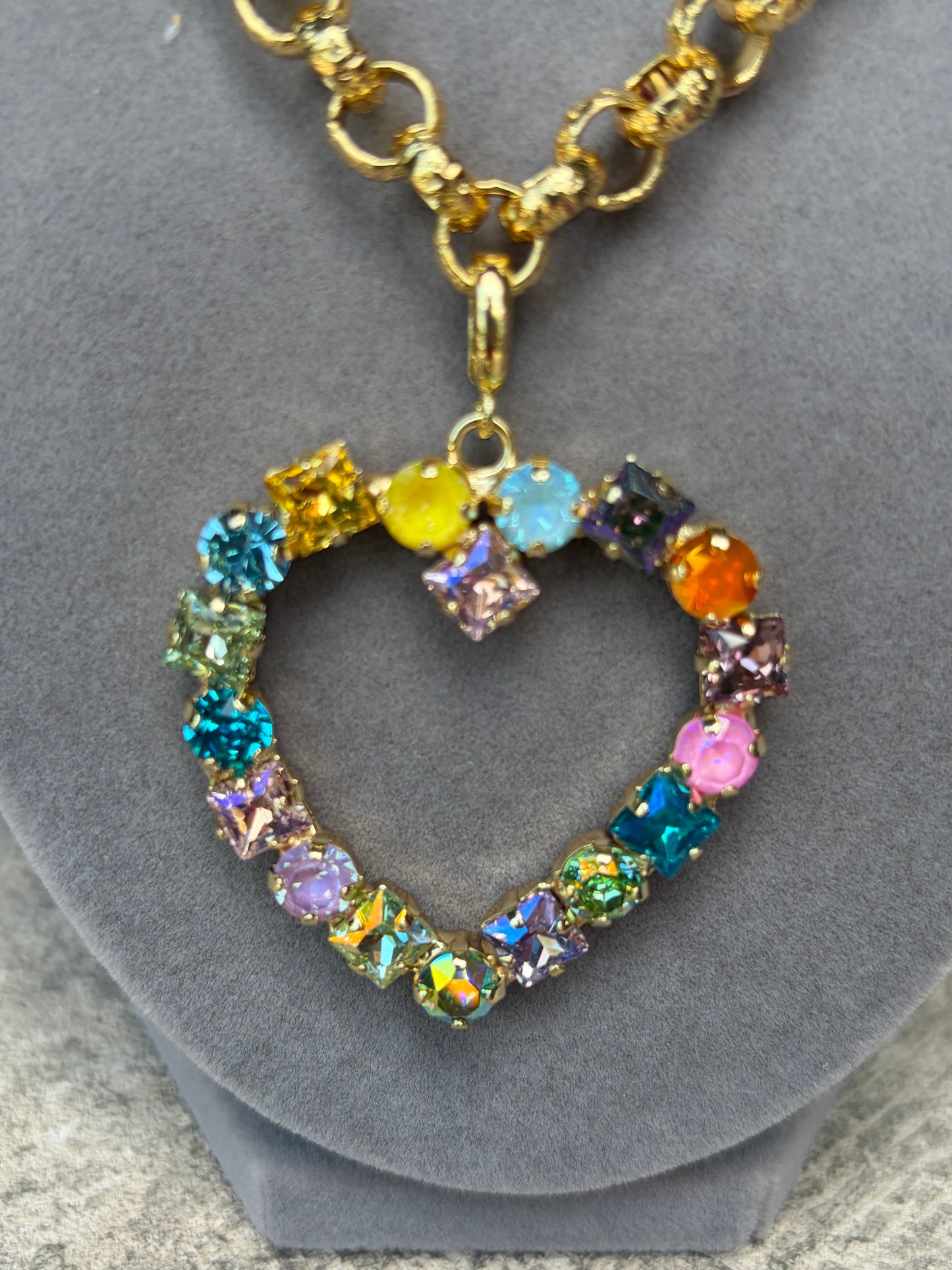Watercolor Heart Charm
