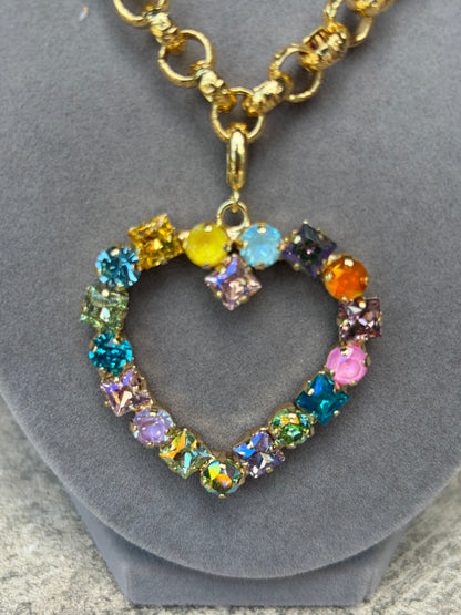 Watercolor Heart Charm