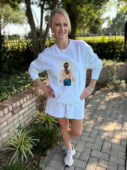 Couture In Pearls Girl Sweatshirt