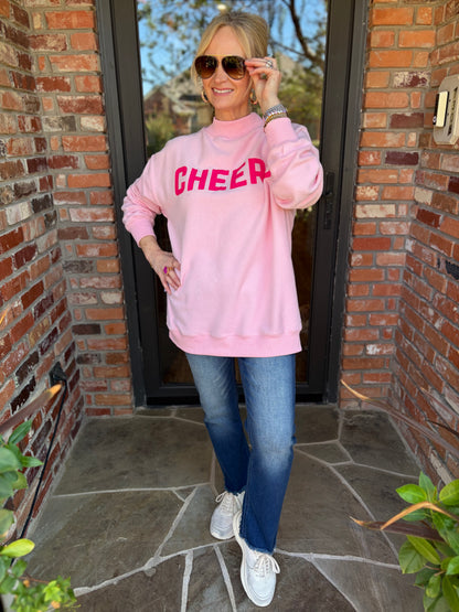 Pink Merry & Cheers Reversible Sweatshirt