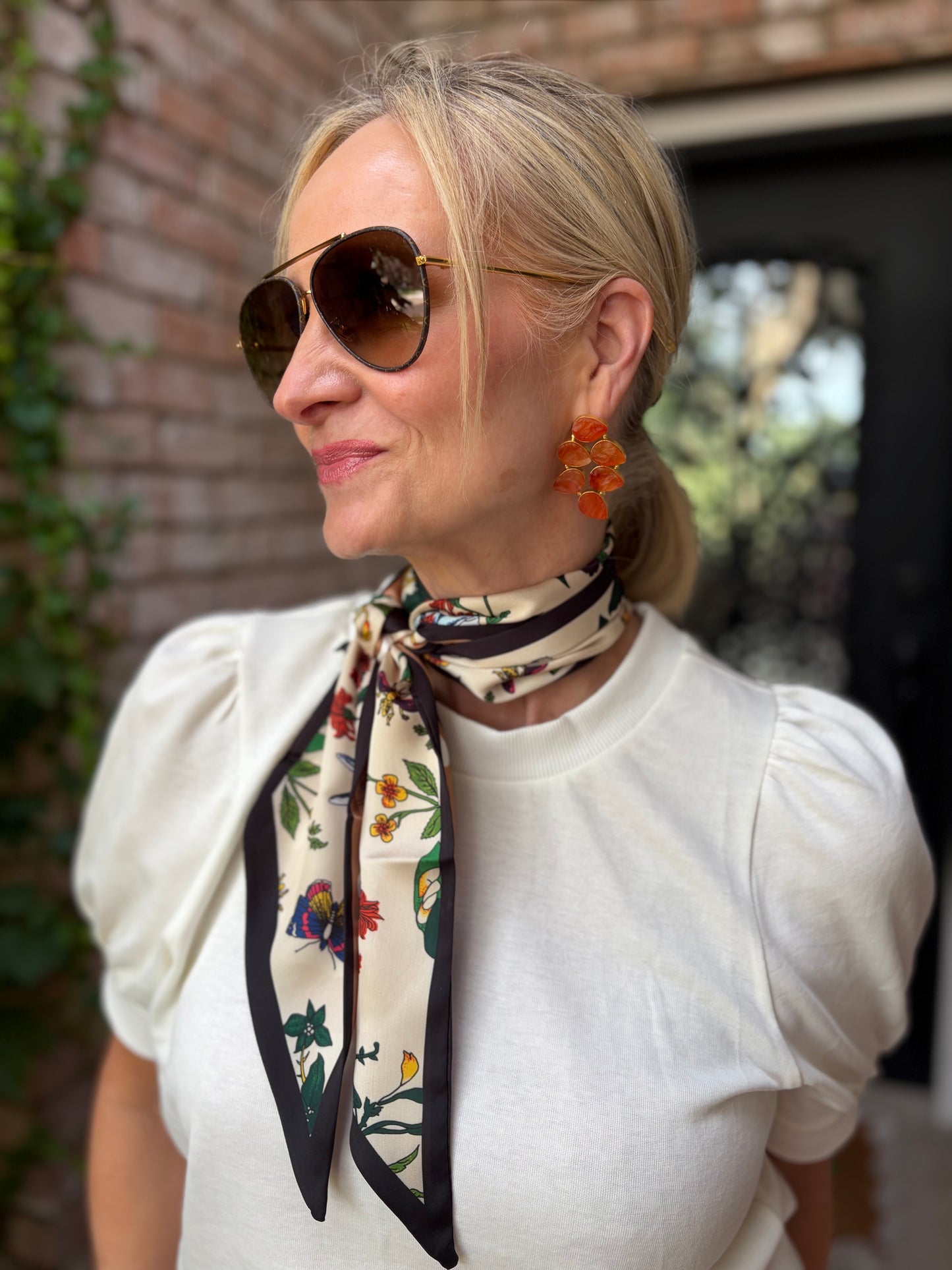 Split Personality Botanical Scarf