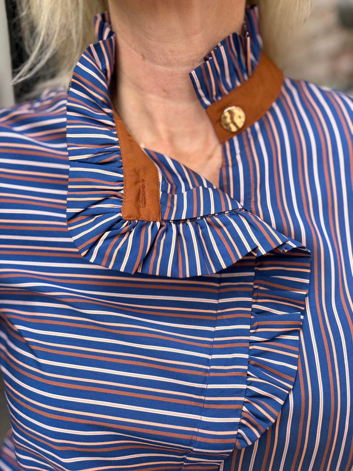 Toffee Stripe Blouse