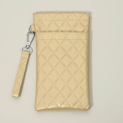 Quilted Sunglasses Wristlet Pouch