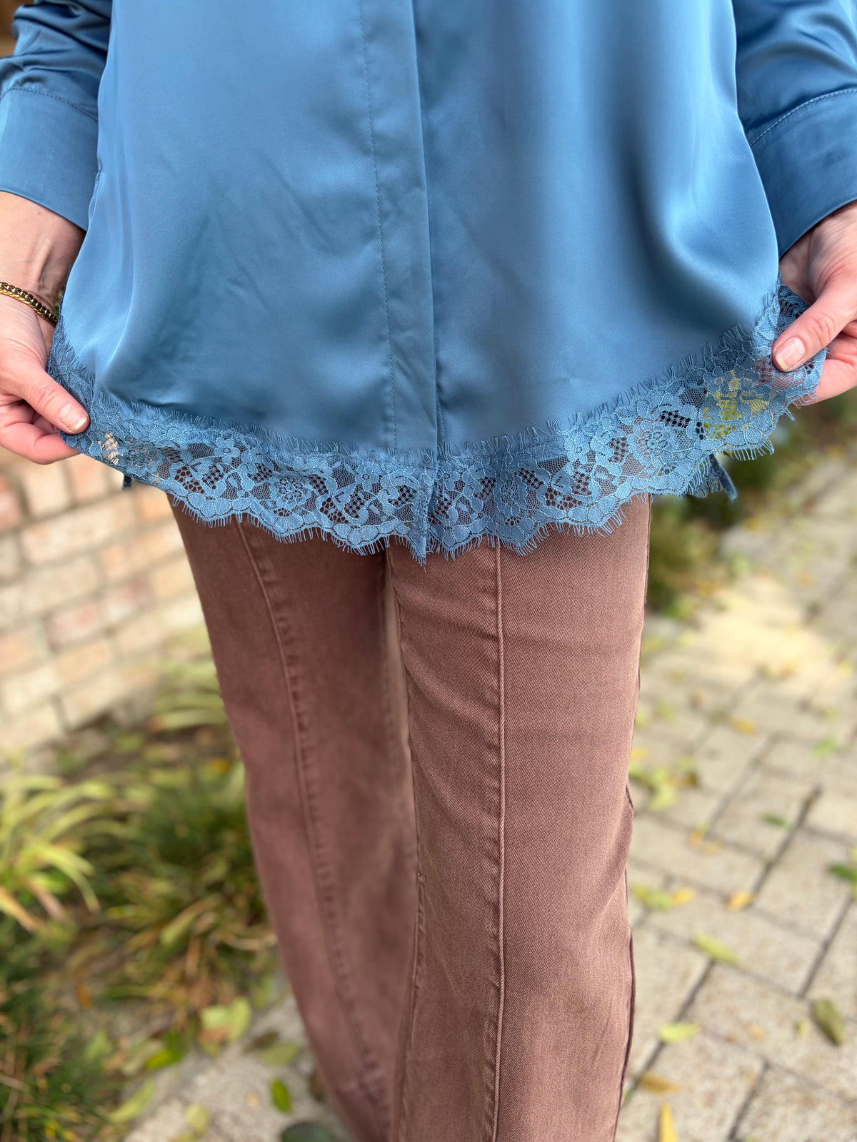 Sadie Steel Blue Blouse