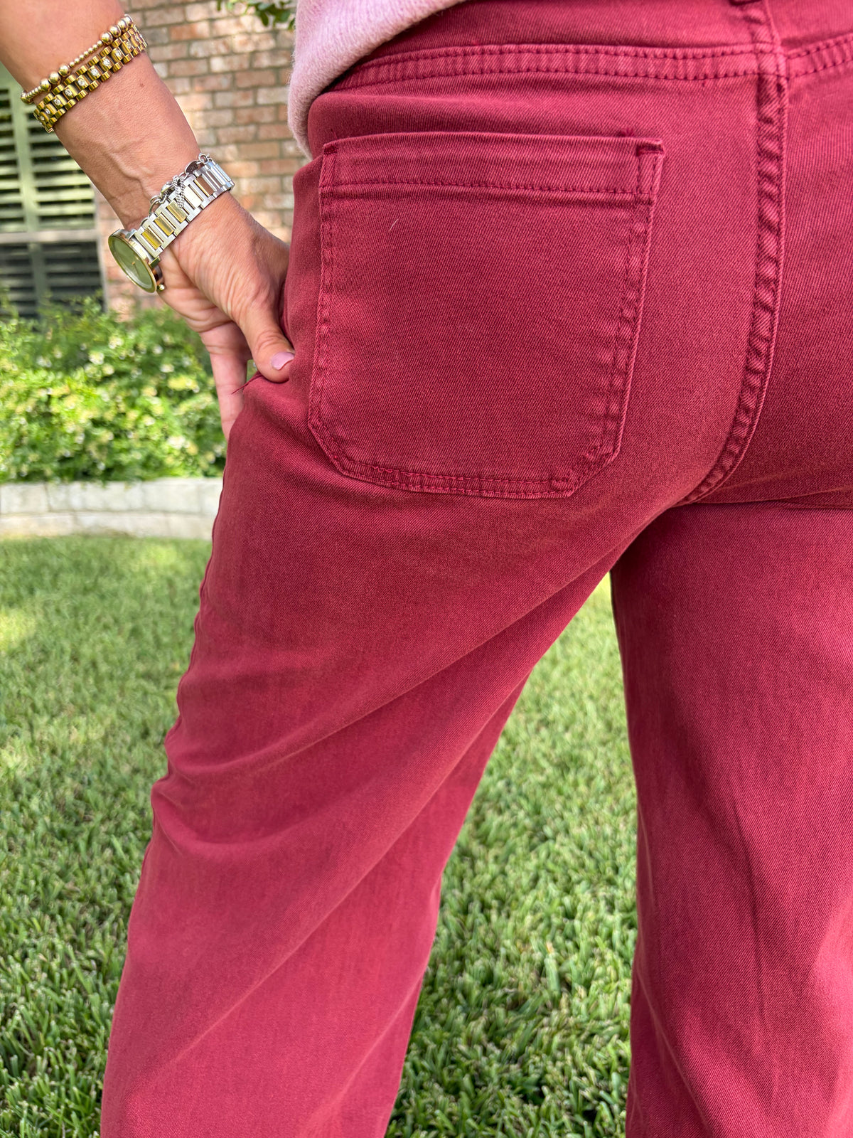 Burgundy Bliss Denim
