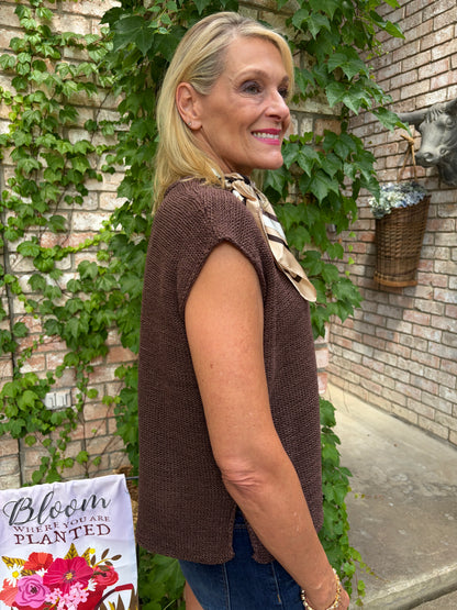 Carli Chocolate Oversized Summer Knit