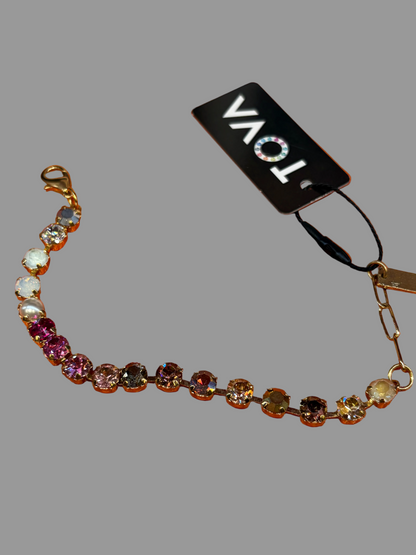 tova multicolored neutral crystal sarina bracelet