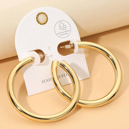 Classic Stainless Steel Hoop Earrings