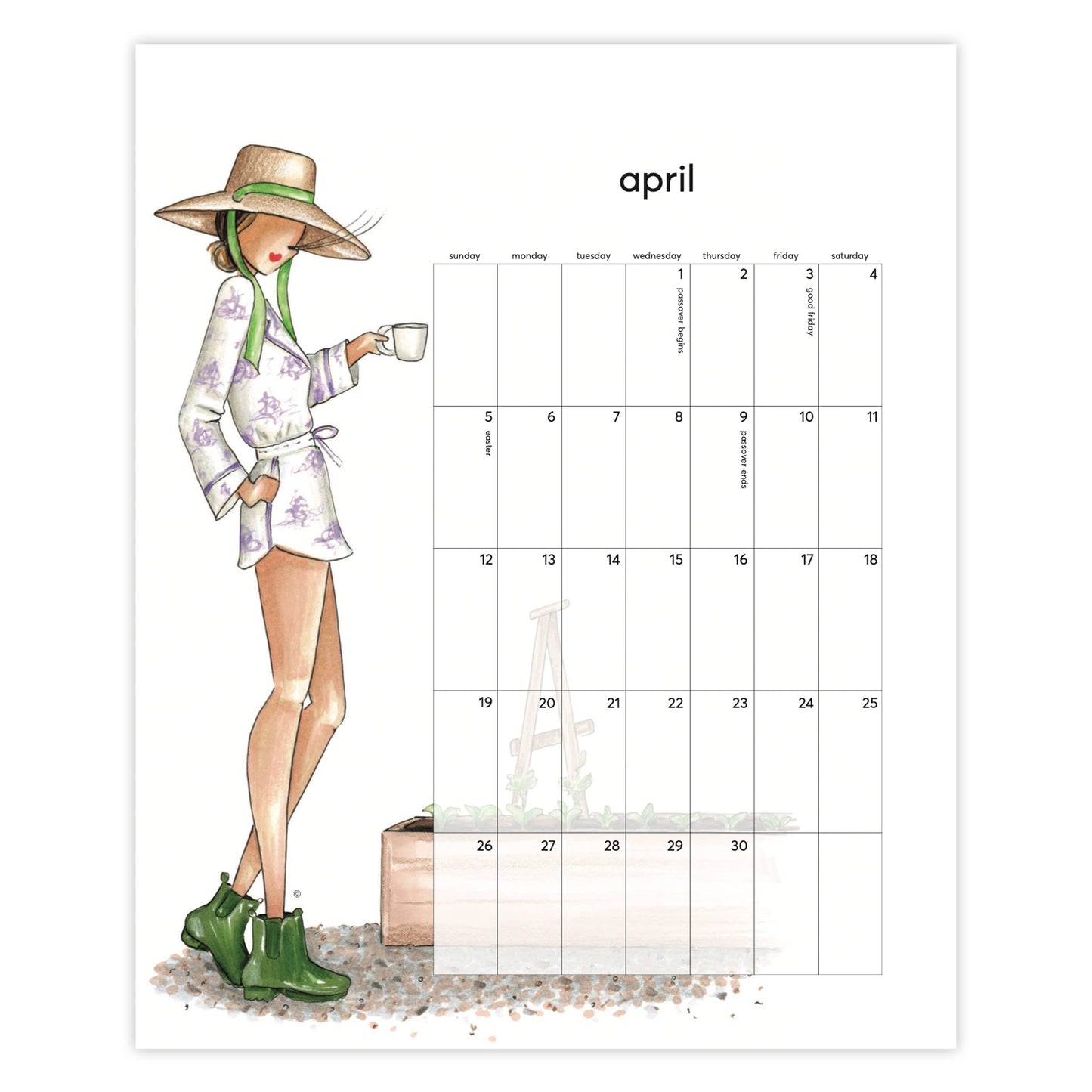 Fashionista 2026 Wall Calendar