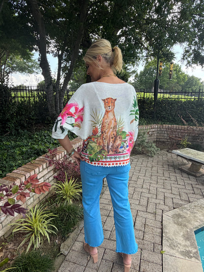 Tropical Cheetah Italian Knit