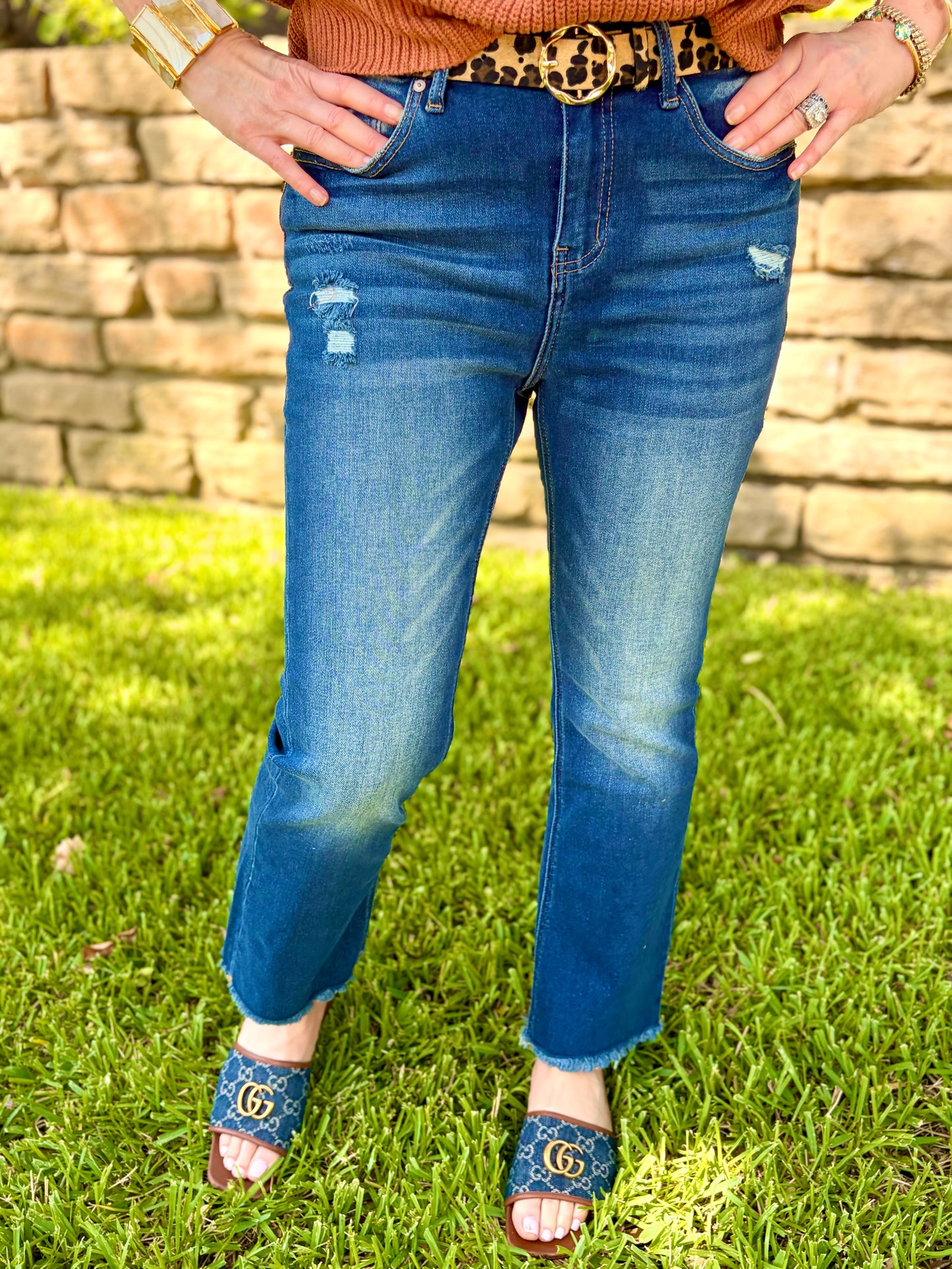 Daphne Dark Crop Denim