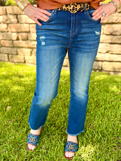 Daphne Dark Crop Denim
