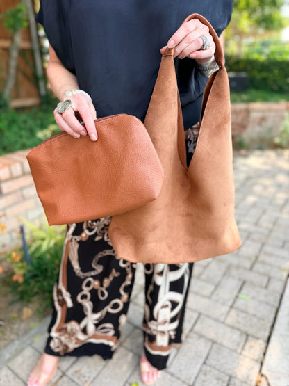 Cassandra Camel Handbag