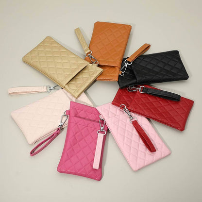 Quilted Sunglasses Wristlet Pouch