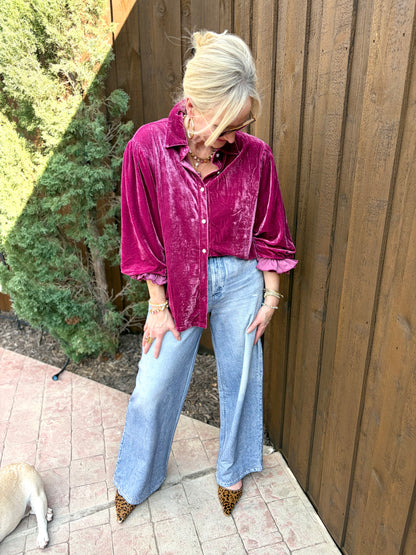 Romantic in Raspberry Blouse
