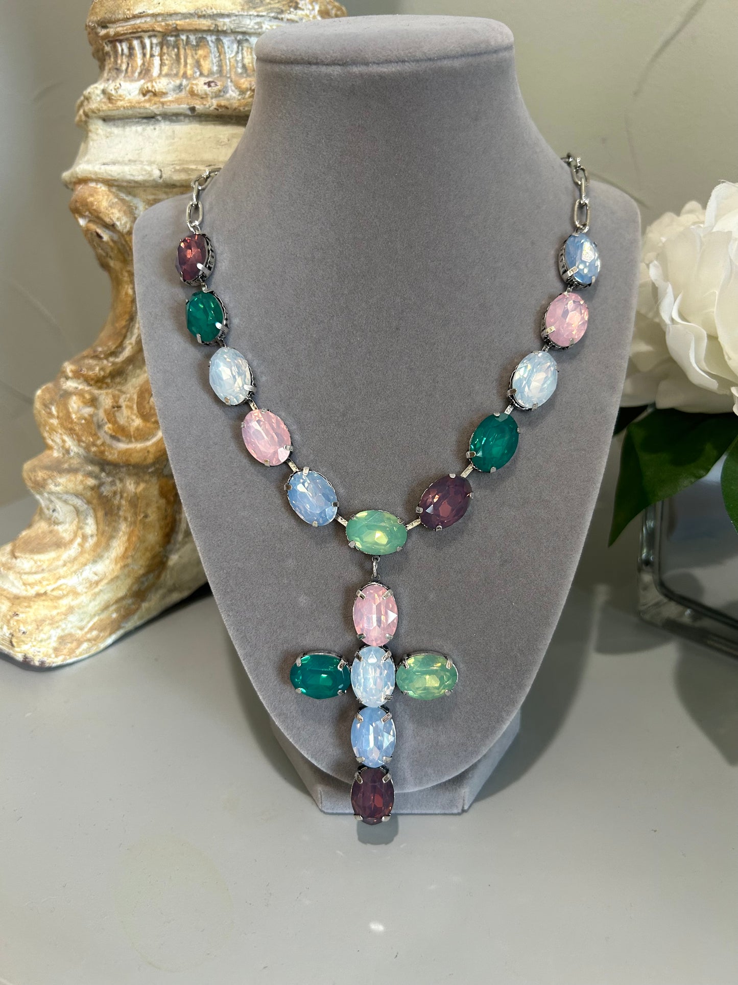 Blessed in Color Cross Necklace