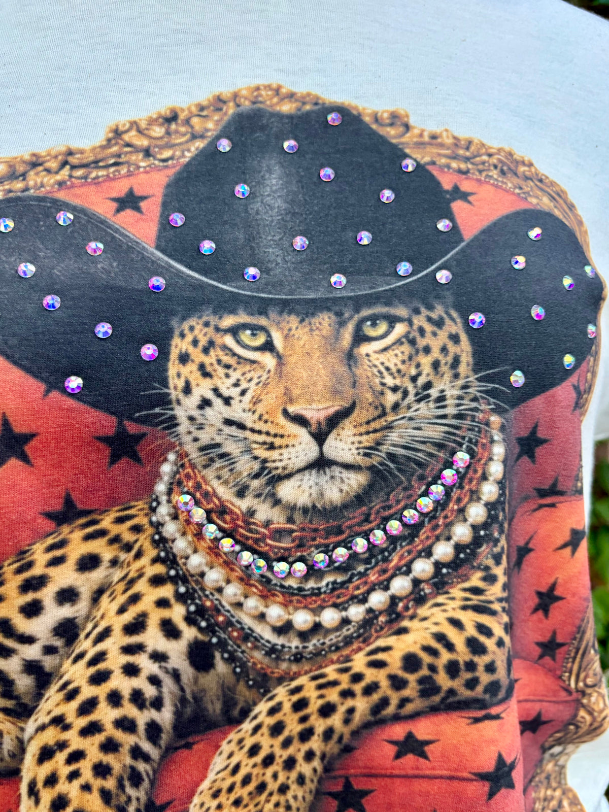 Gameday Leopard Cowboy Tee