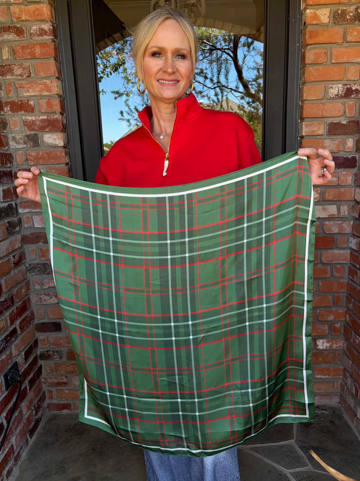 Green Plaid Scarf