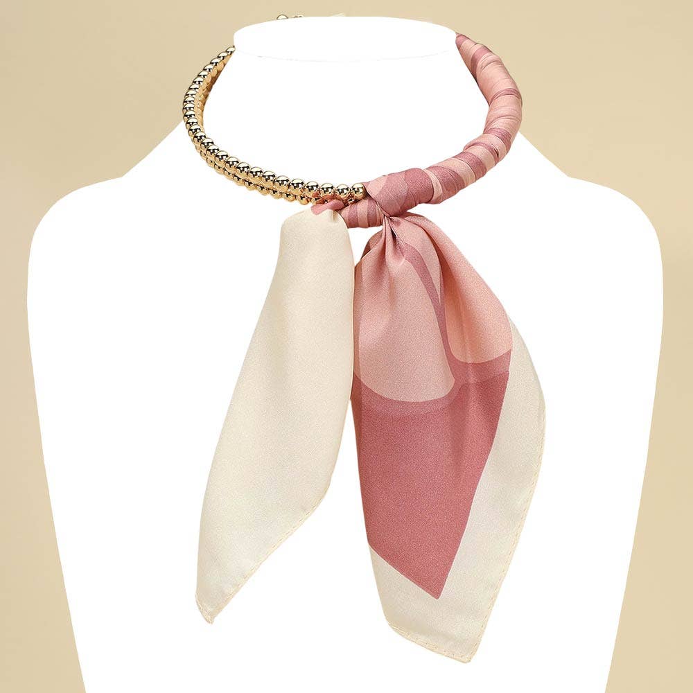 Blush  Scarf Necklace