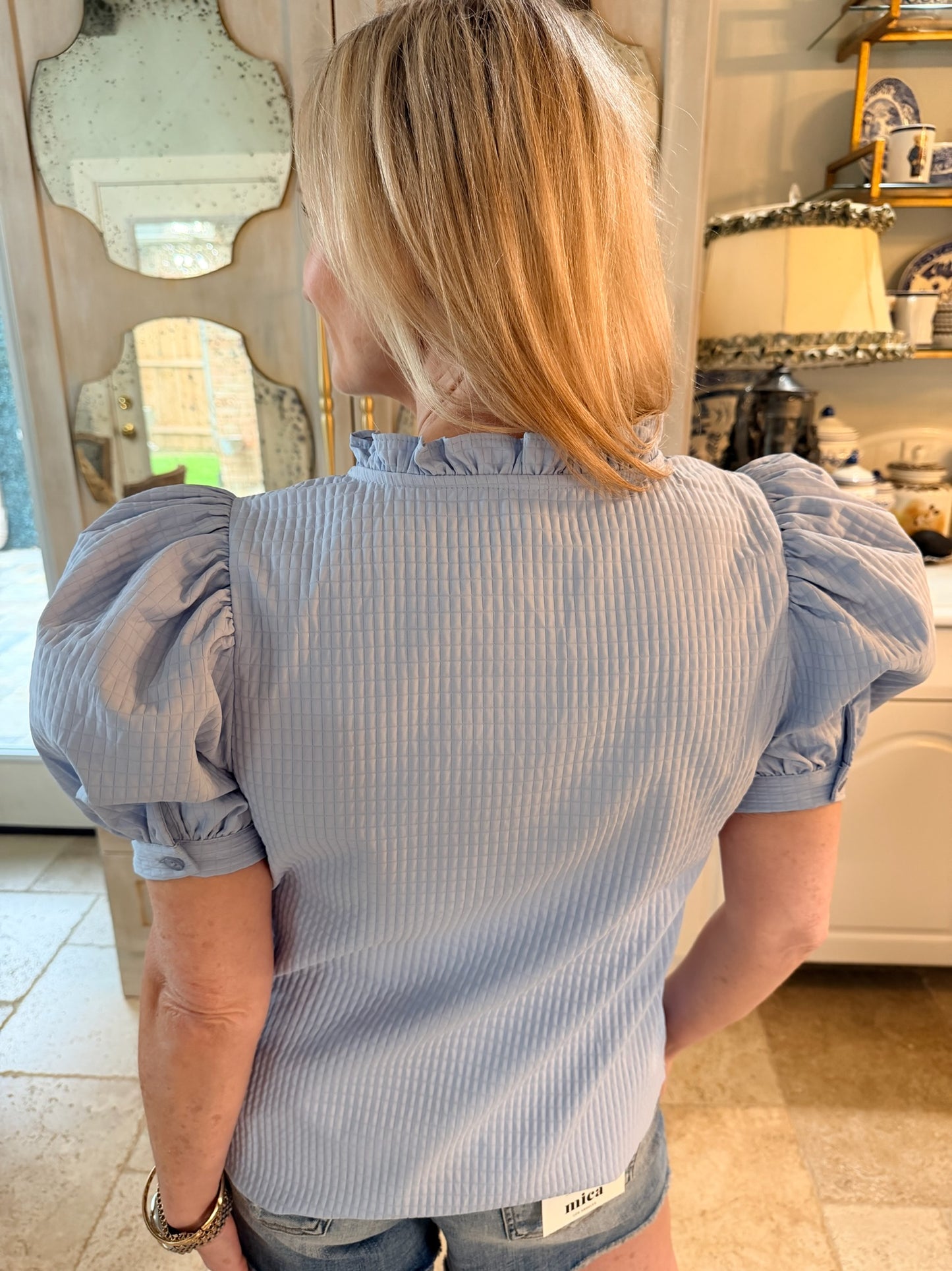 Serena Sky Blue Blouse