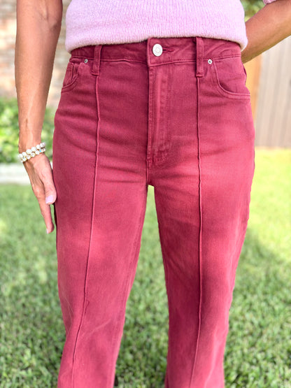 Burgundy Bliss Denim