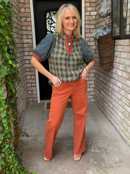Twist On Tweed Blouse