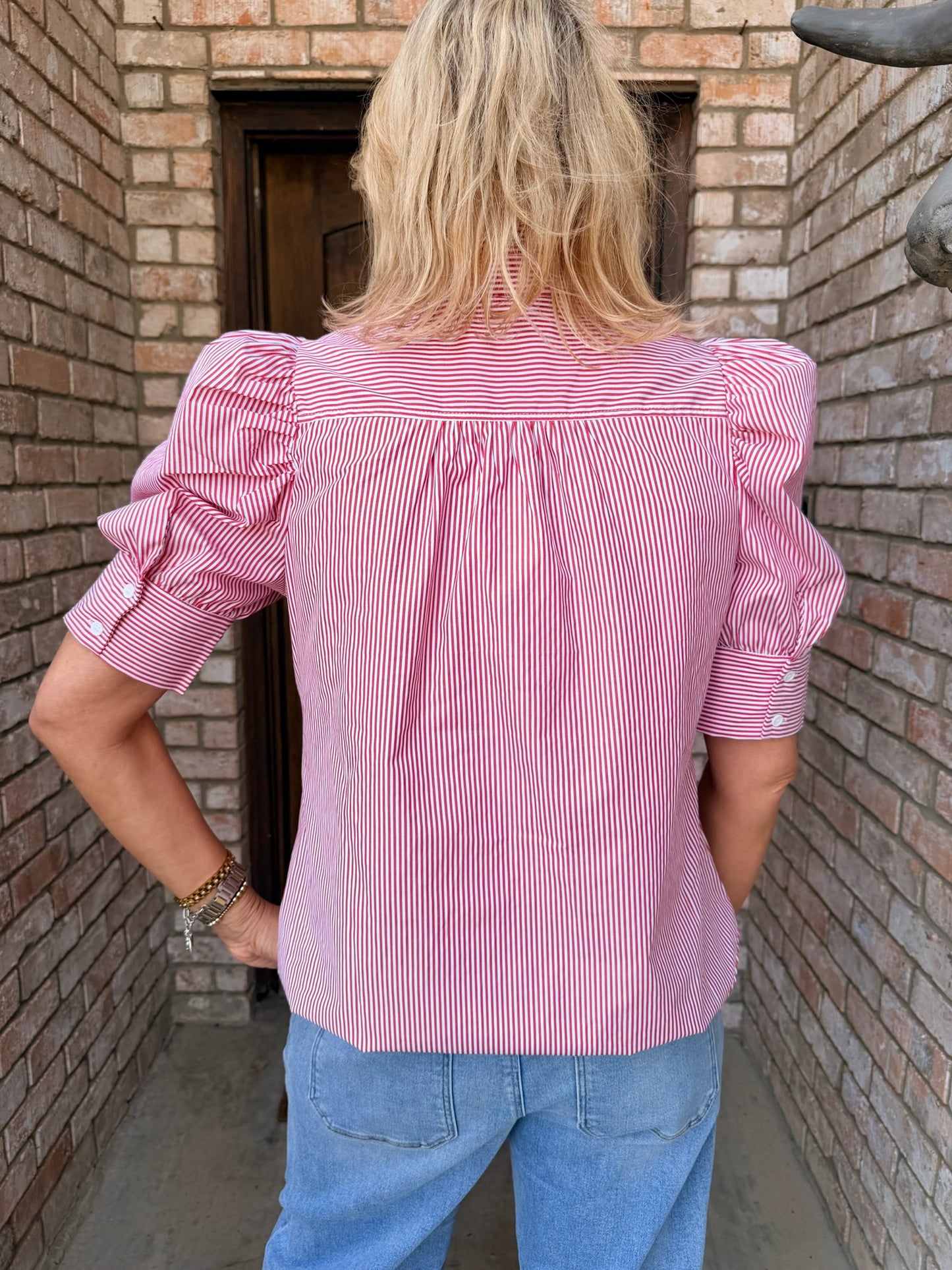 Americana Puff Blouse