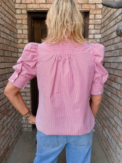 Americana Puff Blouse