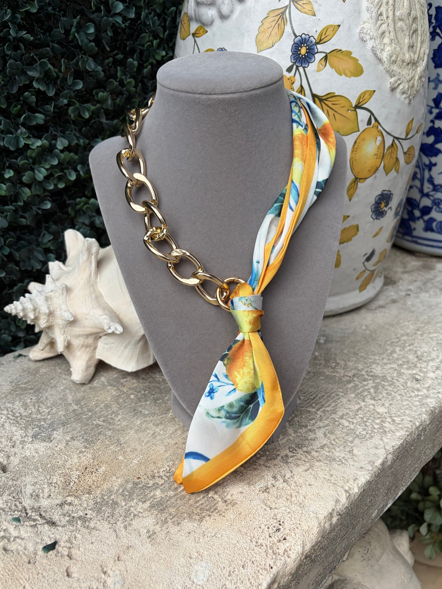 Gold Link Scarf Accessory