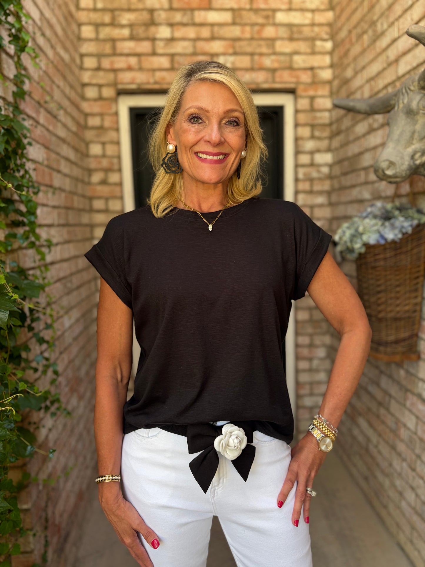 Blake Basic Black Tee