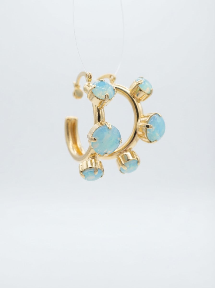 Gemma Hoop- Turquoise