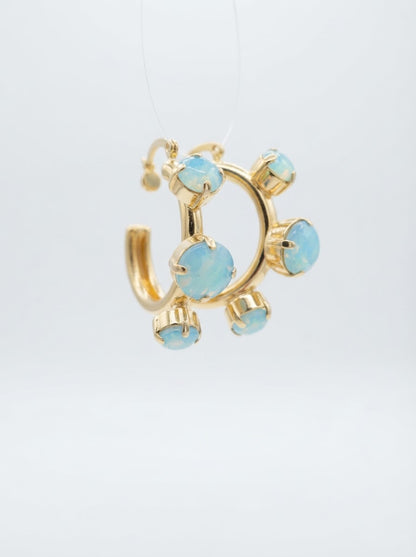 Gemma Hoop- Turquoise