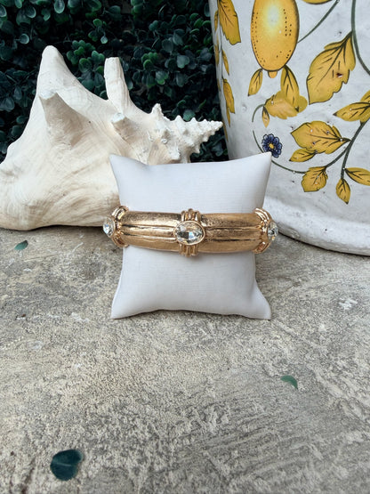 Gold Moment Crystal Bangle