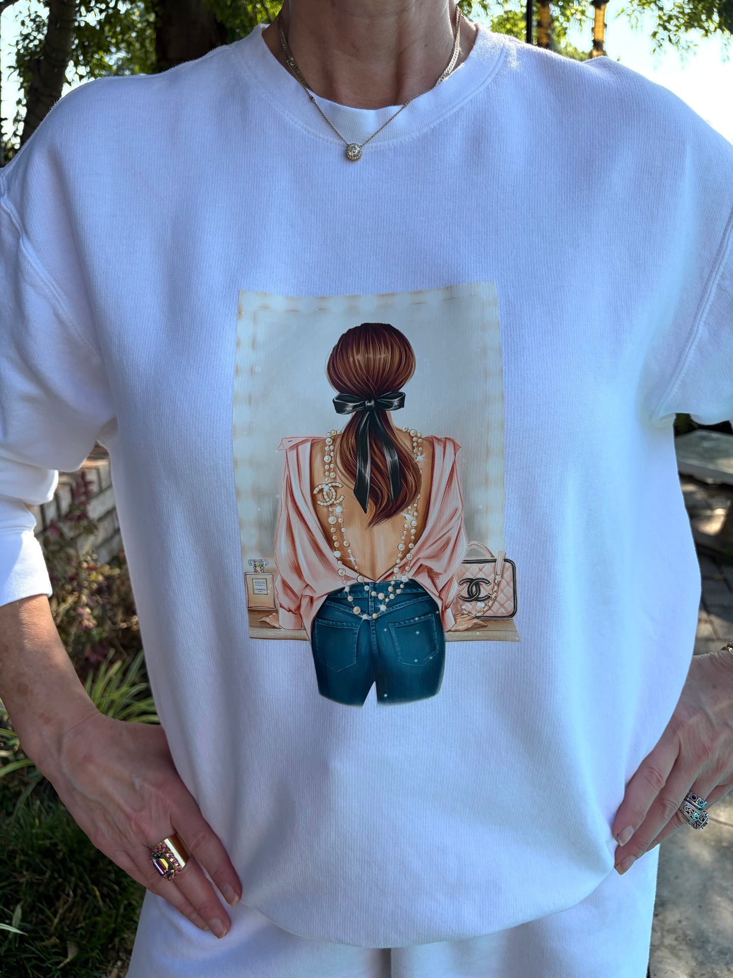 Couture In Pearls Girl Sweatshirt
