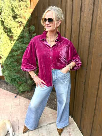 Romantic in Raspberry Blouse