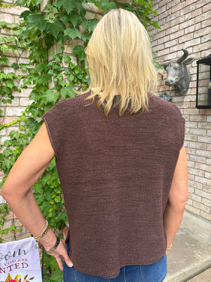 Carli Chocolate Oversized Summer Knit
