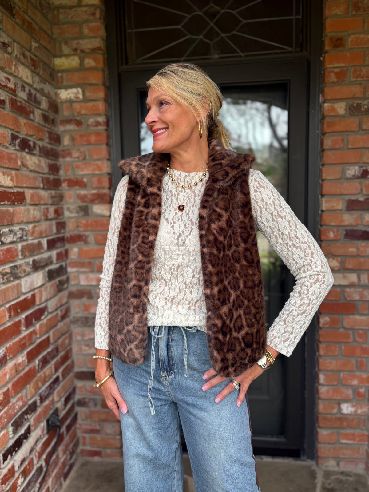 Fur Real Leopard Vest