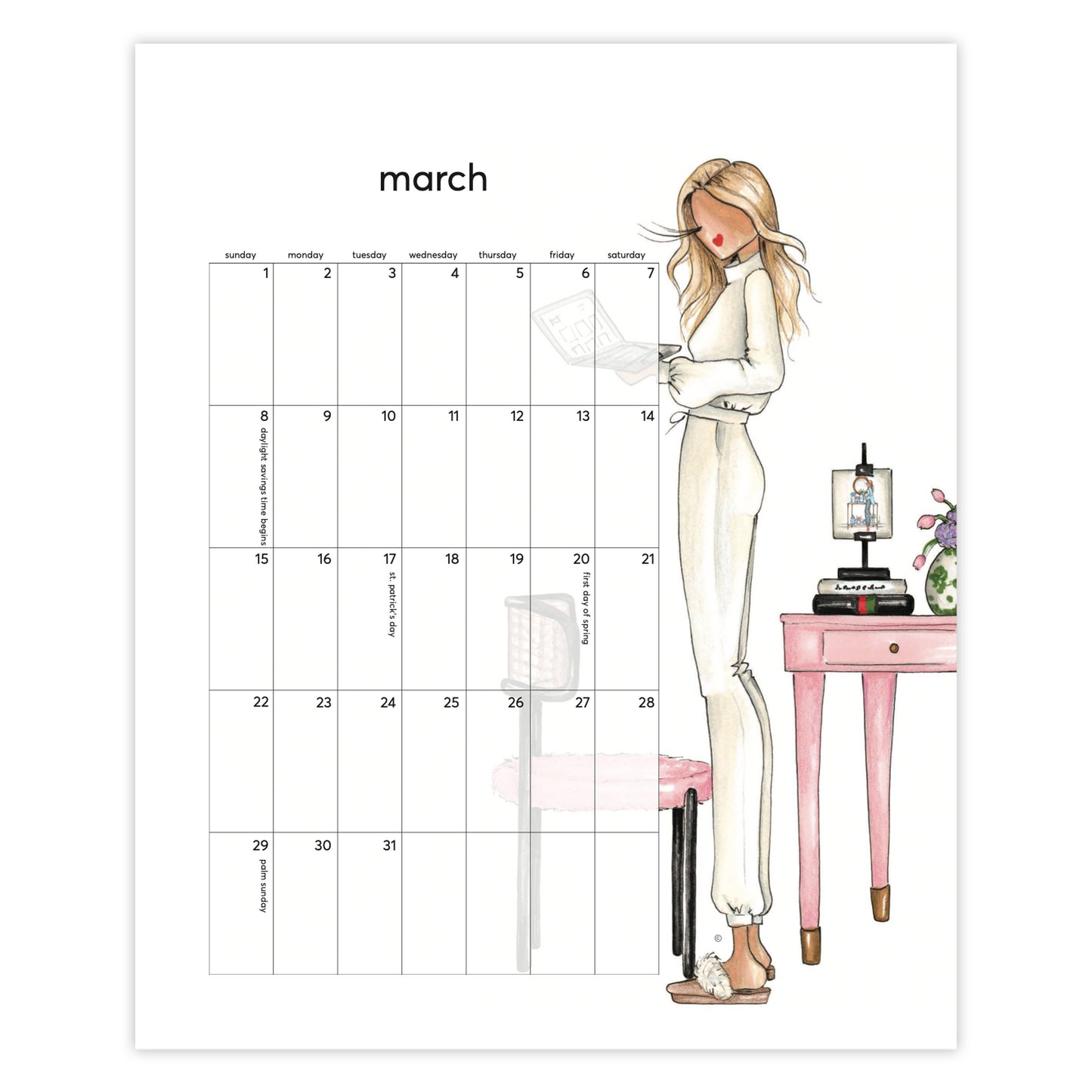 Fashionista 2026 Wall Calendar